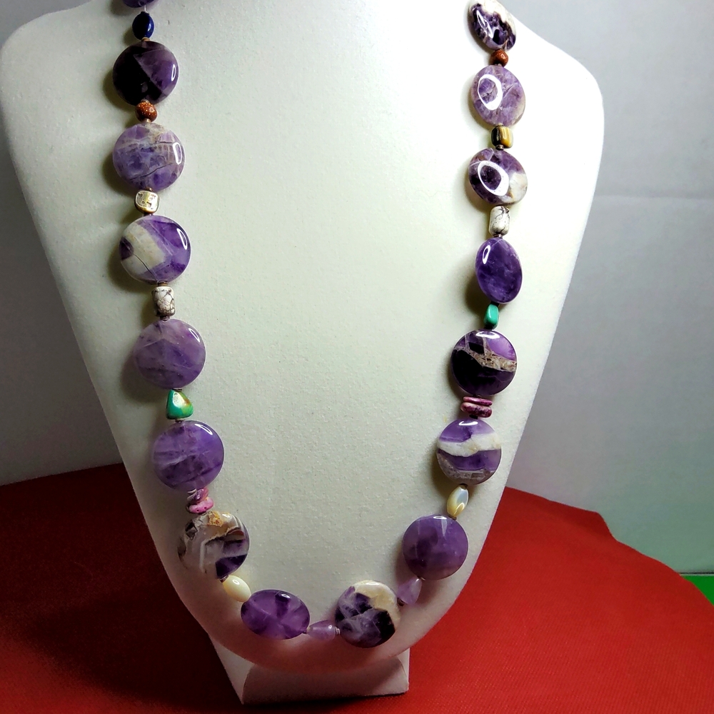 Amethyst Artesian Made Necklace - image 1